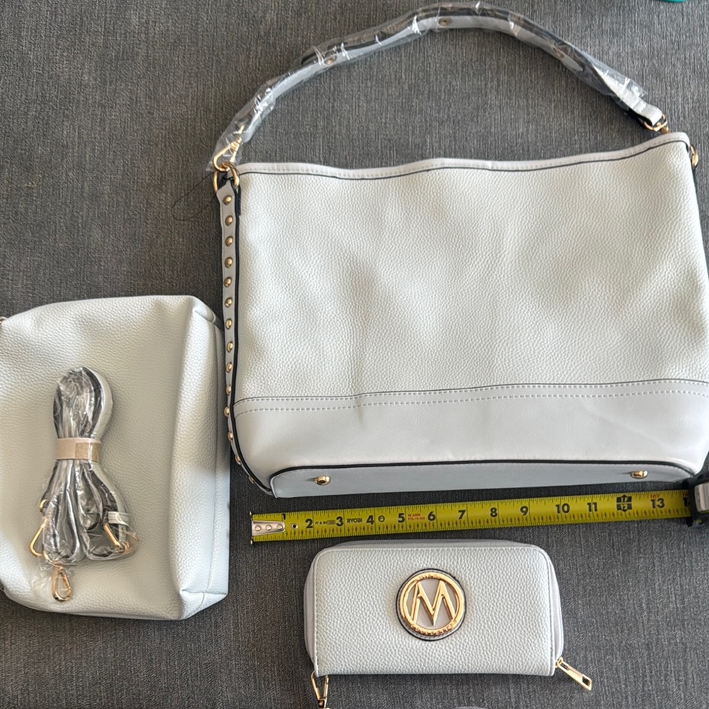 Mia K Light Blue-Grey Shoulder Bag Collection